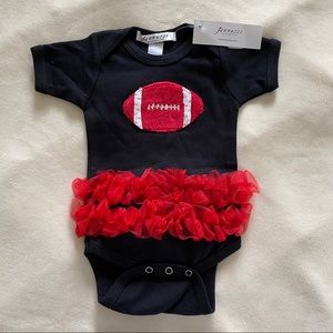 Baby football onesie 0-3 mos